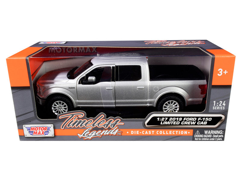 2019 Ford F-150 Limited Crew Cab Pickup Truck Metallic Silver 1/24-1/27 Diecast Model Car by Motormax Motormax