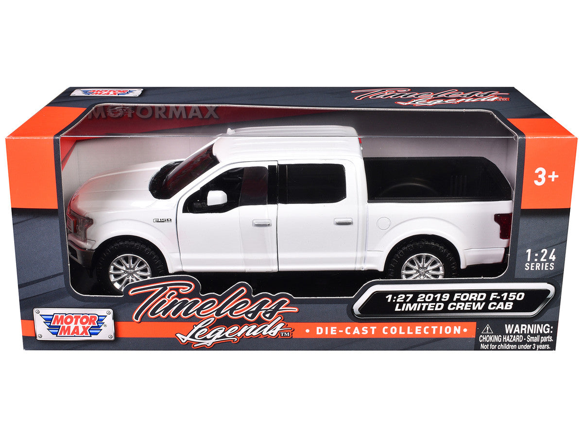 2019 Ford F-150 Limited Crew Cab Pickup Truck White 1/27 Diecast Model Car by Motormax Motormax