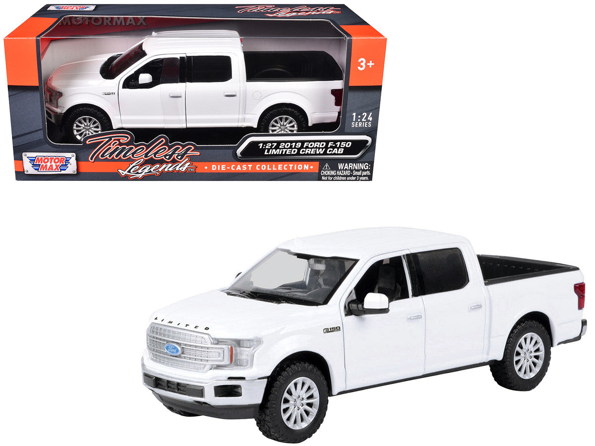 2019 Ford F-150 Limited Crew Cab Pickup Truck White 1/27 Diecast Model Car by Motormax Motormax