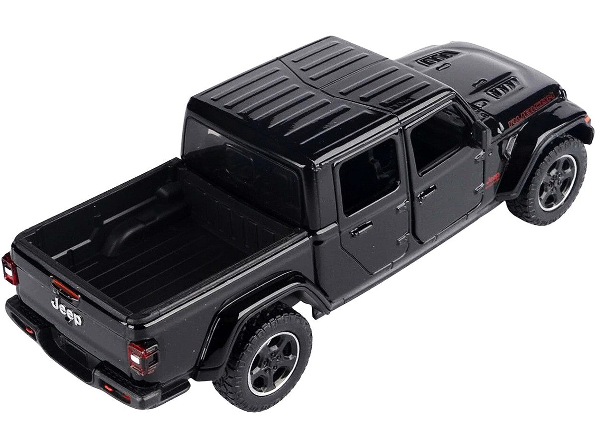 2021 Jeep Gladiator Rubicon (Closed Top) Pickup Truck Black 1/24-1/27 Diecast Model Car by Motormax Motormax
