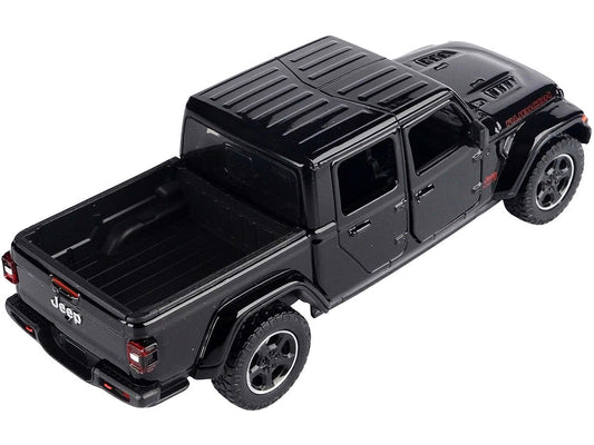 2021 Jeep Gladiator Rubicon (Closed Top) Pickup Truck Black 1/24-1/27 Diecast Model Car by Motormax Motormax