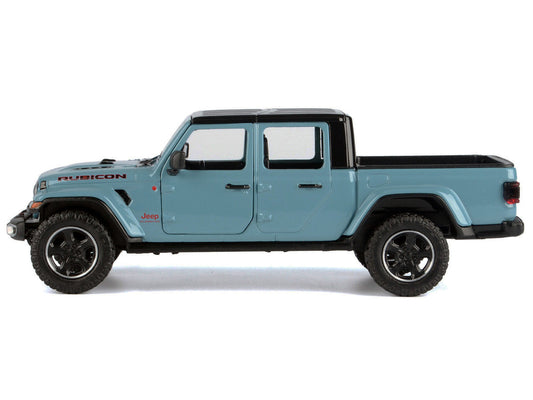 2021 Jeep Gladiator Rubicon (Closed Top) Pickup Truck Blue with Black Top 1/27 Diecast Model Car by Motormax Motormax