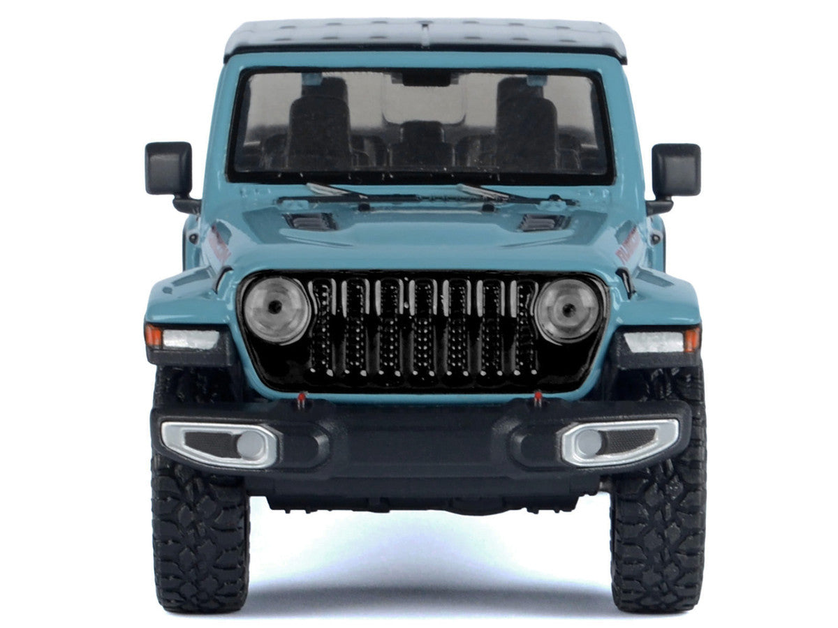 2021 Jeep Gladiator Rubicon (Closed Top) Pickup Truck Blue with Black Top 1/27 Diecast Model Car by Motormax Motormax