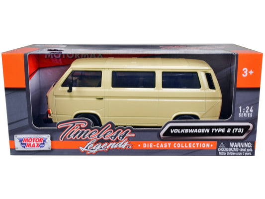 Volkswagen Type 2 (T3) Van Beige "Timeless Legends" Series 1/24 Diecast Model Car by Motormax Motormax