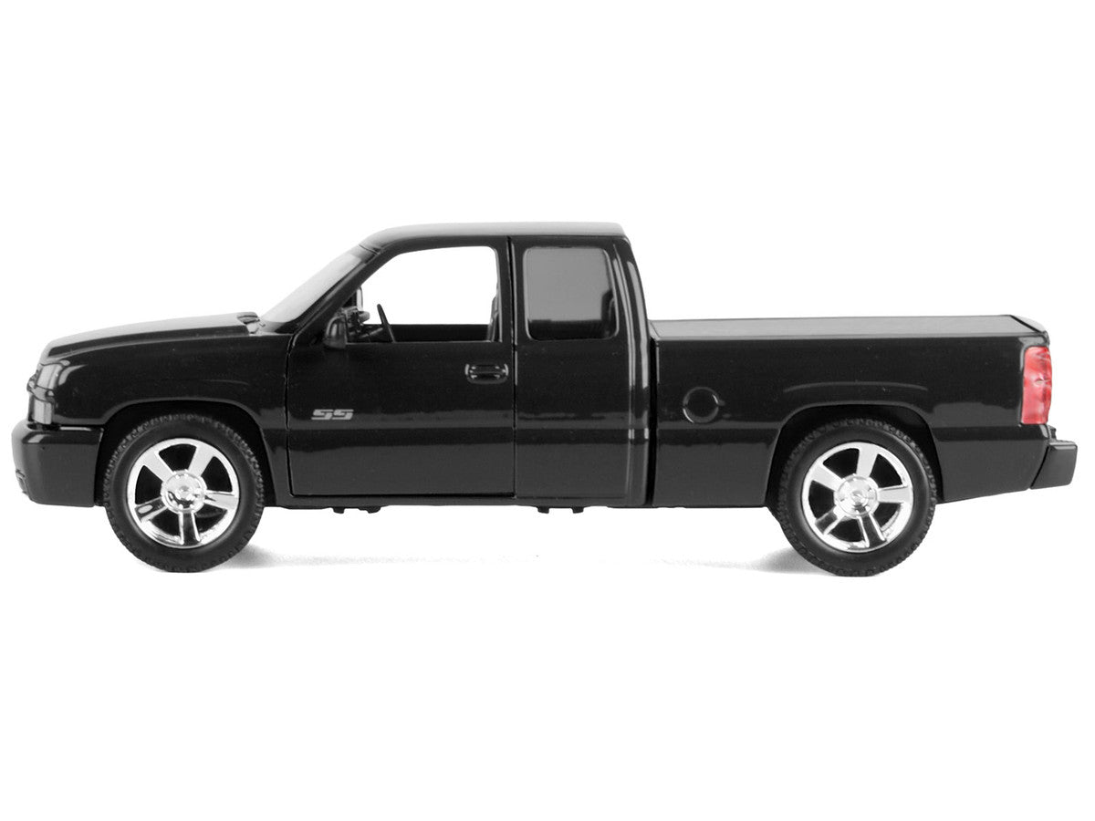 2006 Chevrolet Silverado SS Pickup Truck Black "Timeless Legends" Series 1/25 Diecast Model Car by Motormax Motormax