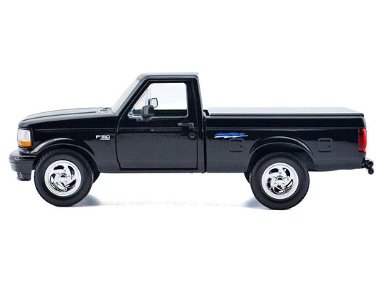 1993 Ford F-150 SVT Lightning Pickup Truck Black "Maxx Design" Series 1/24 Diecast Model Car by Motormax Motormax
