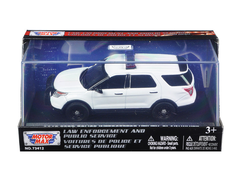 2015 Ford Police Interceptor Utility Plain White 1/43 Diecast Model Car by Motormax Motormax