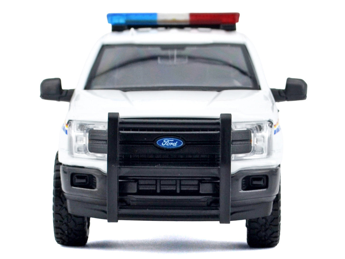 2019 Ford F-150 Lariat Crew Cab Pickup Truck "Royal Canadian Mounted Police" White with Flashing Light Bar and Front and Rear Lights and Sounds "Law Enforcement and Public Service" Series 1/27 Diecast Model Car by Motormax Motormax