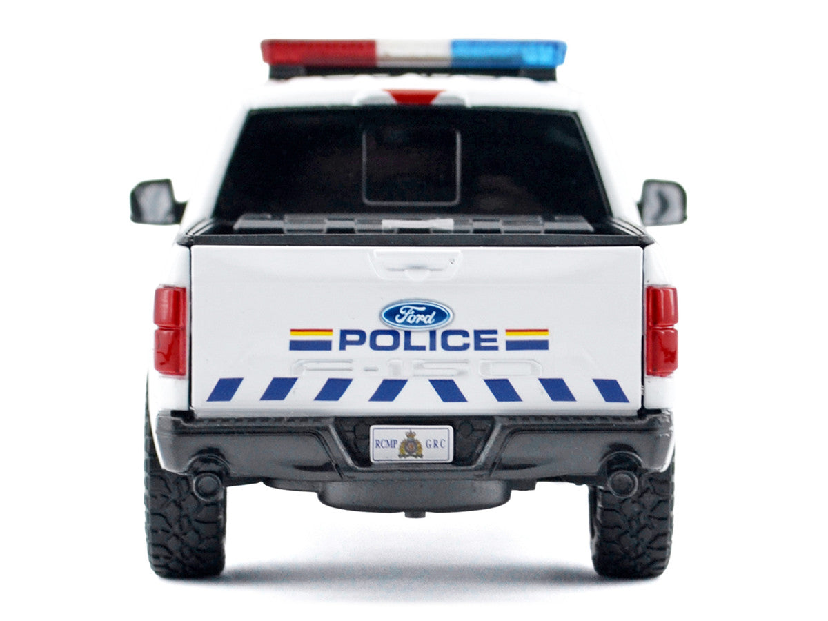 2019 Ford F-150 Lariat Crew Cab Pickup Truck "Royal Canadian Mounted Police" White with Flashing Light Bar and Front and Rear Lights and Sounds "Law Enforcement and Public Service" Series 1/27 Diecast Model Car by Motormax Motormax