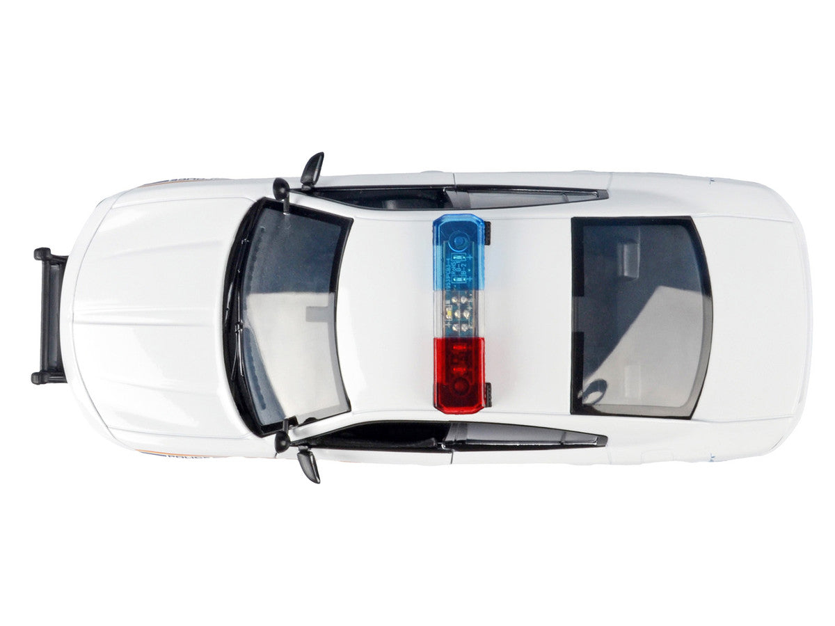 2023 Dodge Charger Pursuit Police Car "Royal Canadian Mounted Police (RCMP)" White with Flashing Light Bar and Front and Rear Lights and Sound 1/24 Diecast Model Car by Motormax Motormax