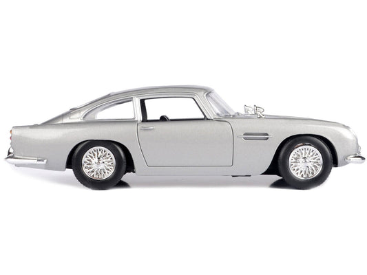 Aston Martin DB5 RHD (Right Hand Drive) Silver Metallic James Bond 007 "Goldfinger" (1964) Movie "James Bond Collection" Series 1/24 Diecast Model Car by Motormax Motormax