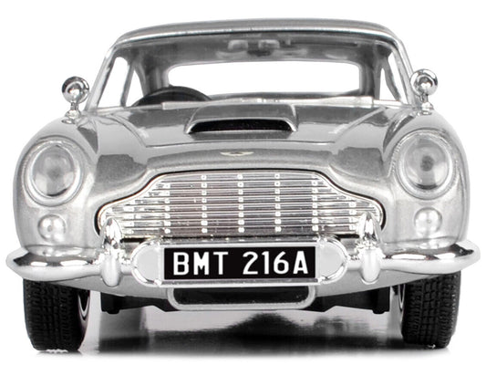 Aston Martin DB5 RHD (Right Hand Drive) Silver Metallic James Bond 007 "Goldfinger" (1964) Movie "James Bond Collection" Series 1/24 Diecast Model Car by Motormax Motormax