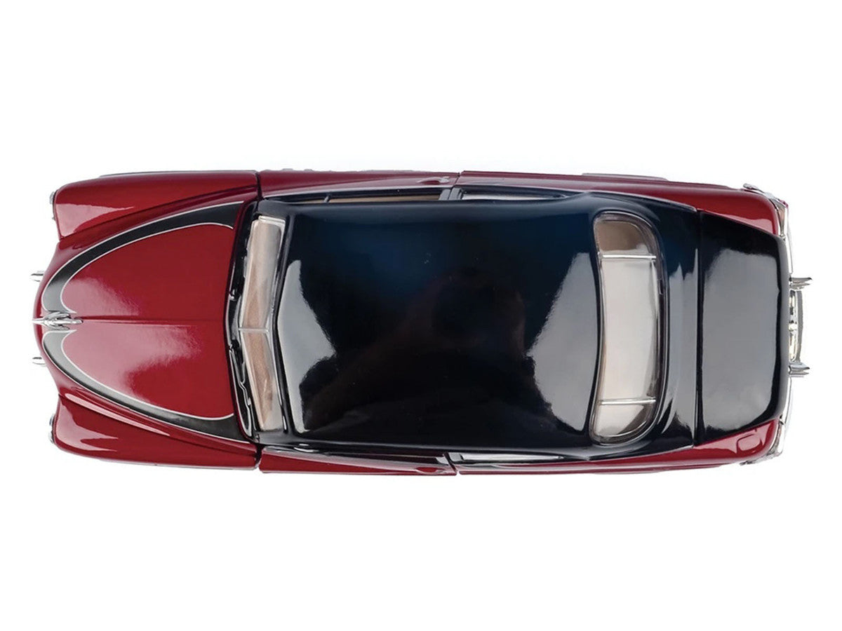 1949 Mercury Coupe Red Metallic with Black Top and Gray Graphics "Kult Klassics" Series 1/24 Diecast Model Car by Motormax Motormax