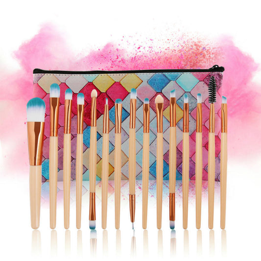 15 packs of champagne makeup brushes LadyShow.Store