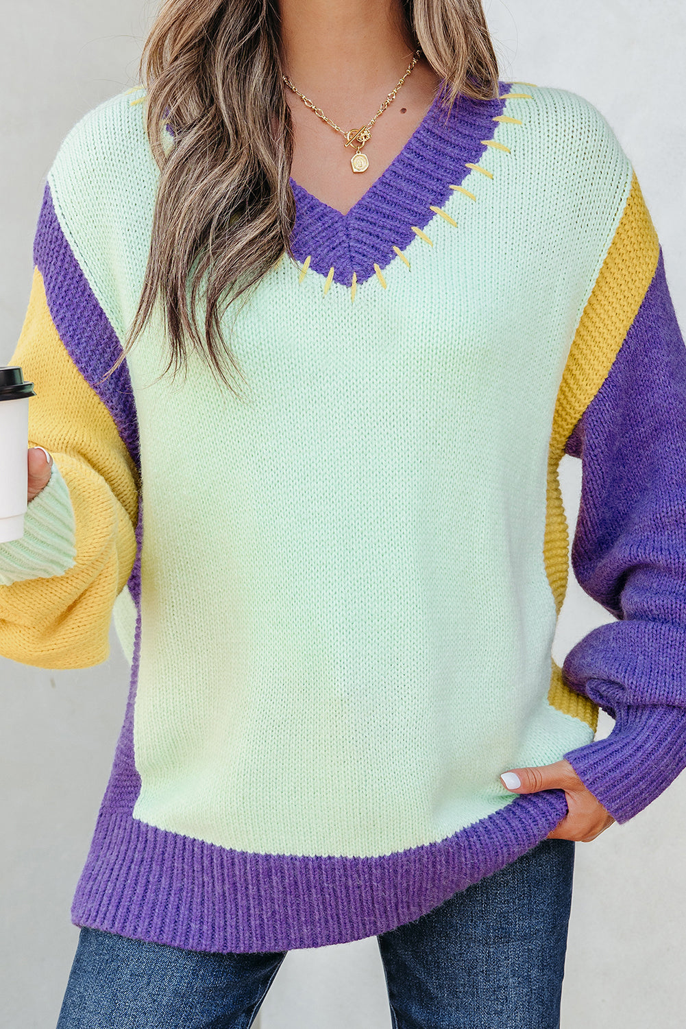 Colette Knitted Drop Shoulder Sweater-4