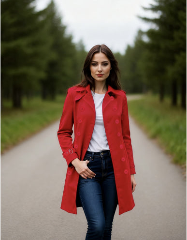 Streetwear Women Jackets Lined Double-breasted Ladies Loose Wool Overcoat Elegant Lapel Solid Pocketed Coats For Autumn Winter LadyShow.Store