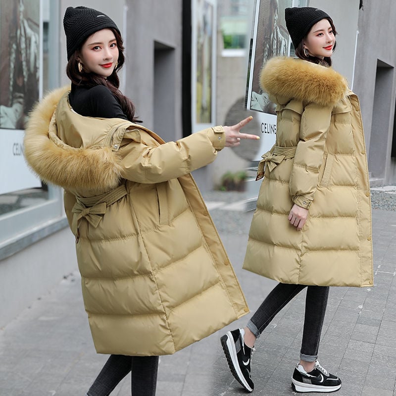 Women's Long Thick Cotton Padded Winter Jacket Pi-Mart