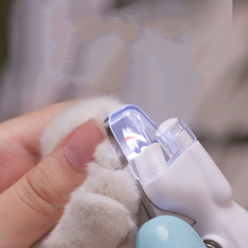 Pet Nail Clippers Dog Nail Clippers Cat Nail Clippers LED Electric Nail Grinder Pet Supplies LED Light Pet Nail Clippers LadyShow.Store