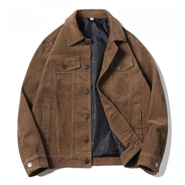 Men's Retro Corduroy Jacket for Spring and Autumn Pi-Mart