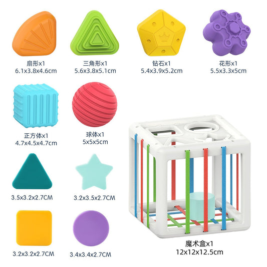 Rainbow Sensory Baby Learning Toy - Multi-Functional Cube LuxuryLifeWay Online Store