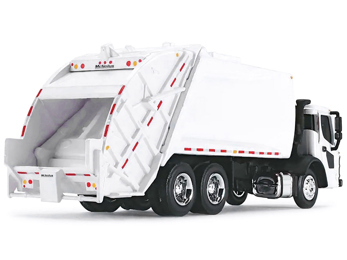 Mack LR with McNeilus Rear Load Refuse Body White 1/87 (HO) Diecast Model by First Gear First Gear