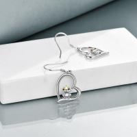 Sterling Silver Heart Crown Frog Dangle Drop Earrings for Women Mom LadyShow.Store