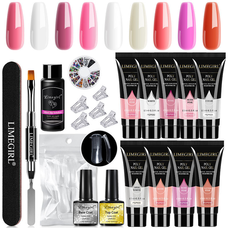 15ML Crystal Extension Ferrule Nail Tip Nail Beauty Tool Set CJD
