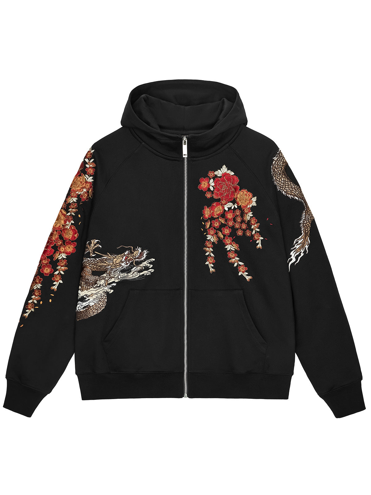 Heavy Duty Embroidered Hooded Cardigan With A Ziptrendy Streetwear Jacket LadyShow.Store
