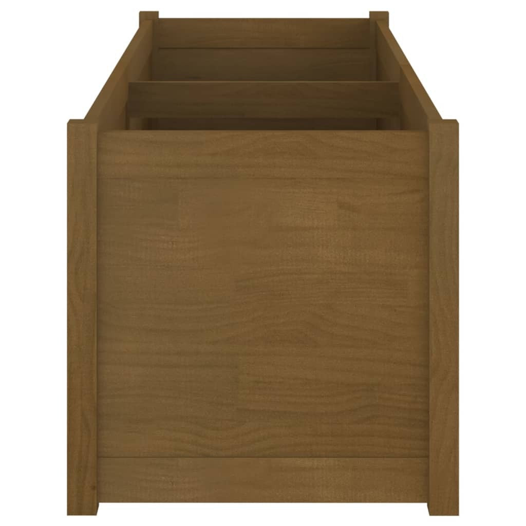 Garden Planter Honey Brown 59.1"x19.7"x19.7" Solid Wood Pine W2B