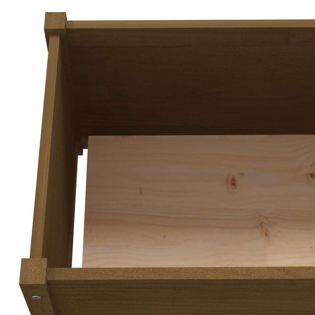 Garden Planter Honey Brown 59.1"x19.7"x19.7" Solid Wood Pine W2B