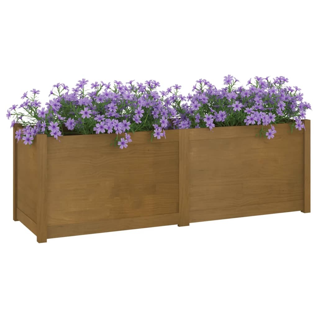 Garden Planter Honey Brown 59.1"x19.7"x19.7" Solid Wood Pine W2B