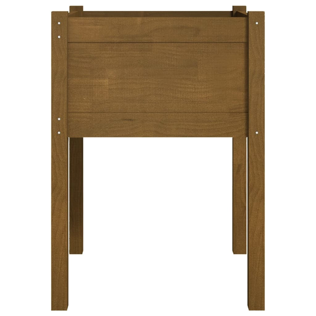 Garden Planter Honey Brown 19.7"x19.7"x27.6" Solid Wood Pine W2B