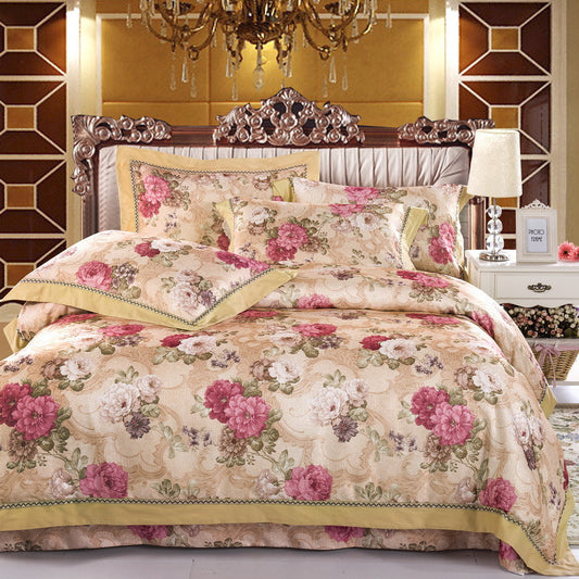 Pure cotton jacquard four-piece bedding
