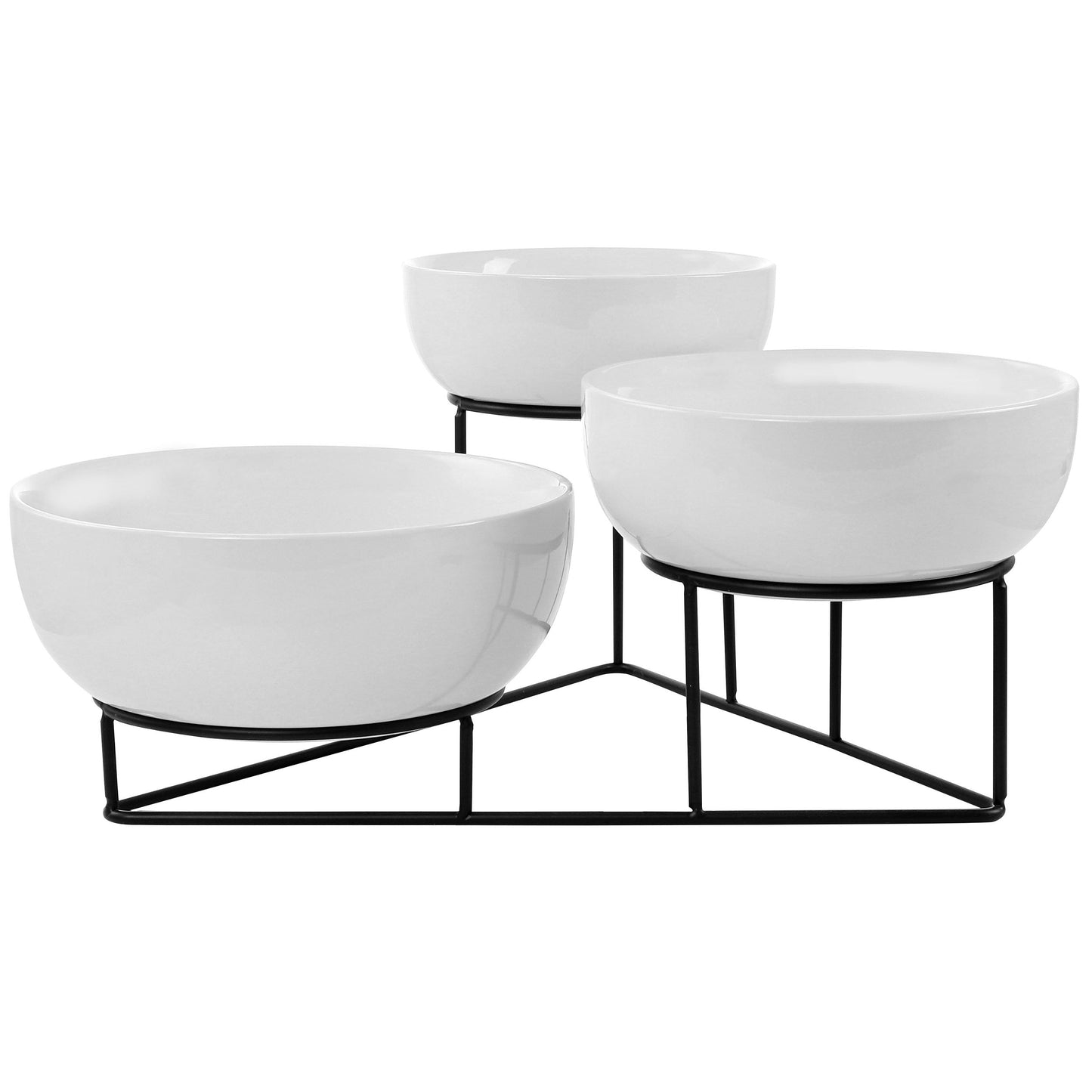 Gibson Elite 4 Piece Bowl Set with Metal Rack W2B