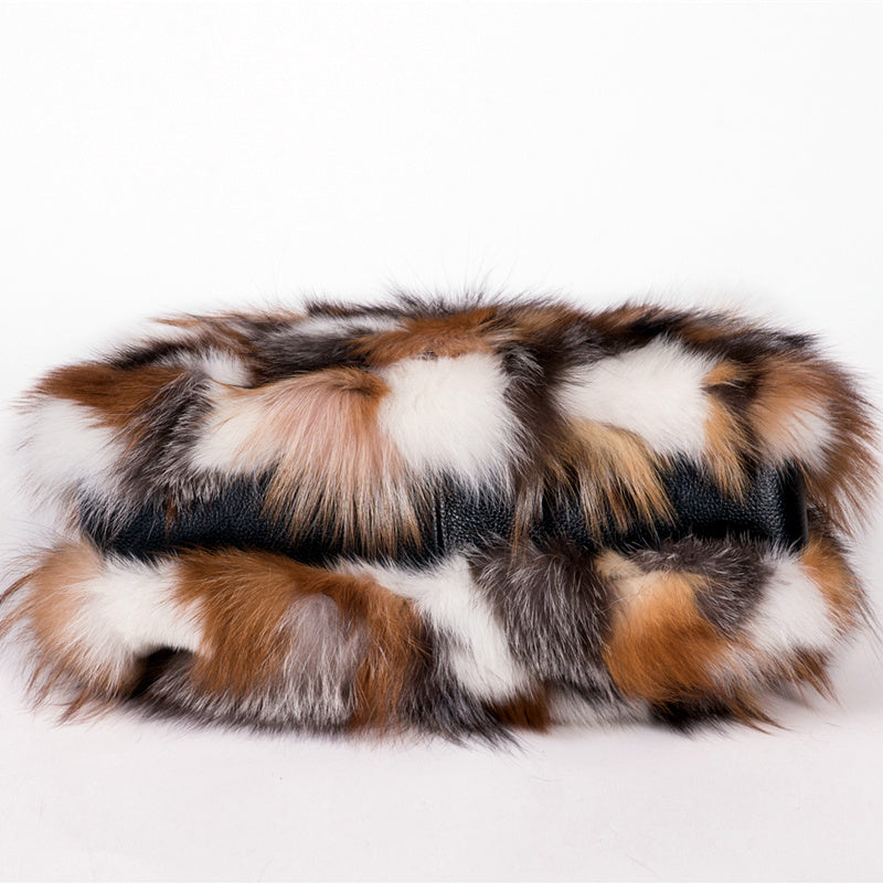 Fur Fox Hair One Shoulder Crossbody Portable Wool Bag LadyShow.Store