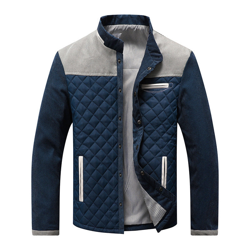 Zip-up Slim-fit Side Seam Pocket Non-hooded Blue Casual Youth Jacket Best YouTube Store