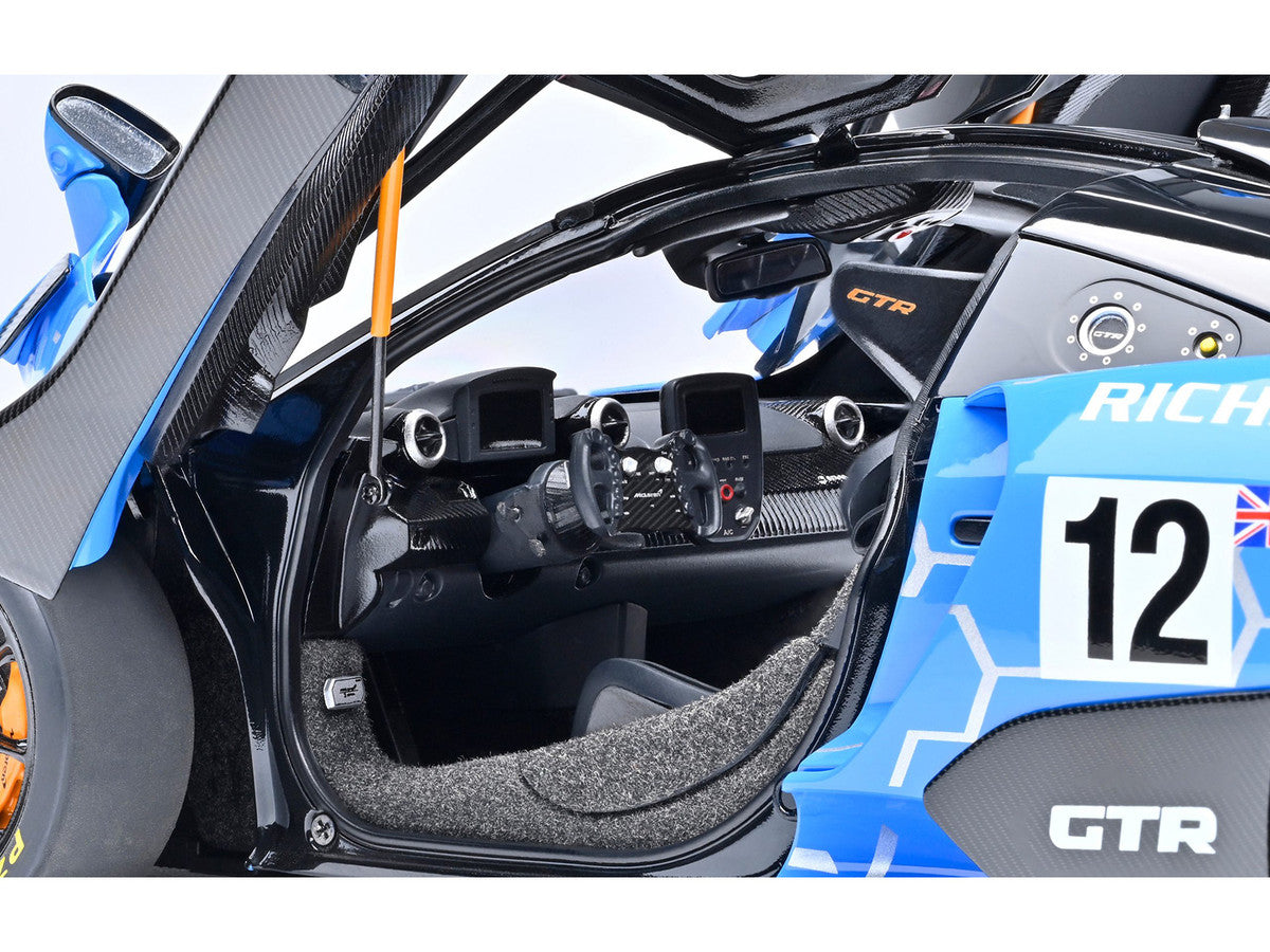 McLaren Senna GTR #12 "Presentation Car" Blue with Black Top and Graphics 1/18 Model Car by Autoart Autoart