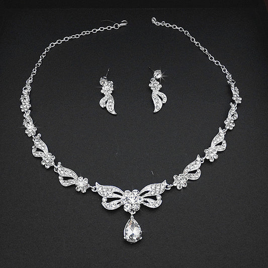 Bridal Necklace Suit Alloy Rhinestone Wedding Accessories LadyShow.Store