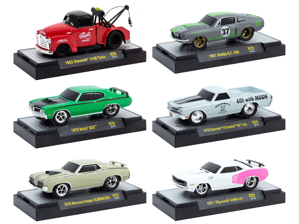 "Ground Pounders" 6 Cars Set Release 29 IN DISPLAY CASES Limited Edition 1/64 Diecast Model Cars by M2 Machines-0
