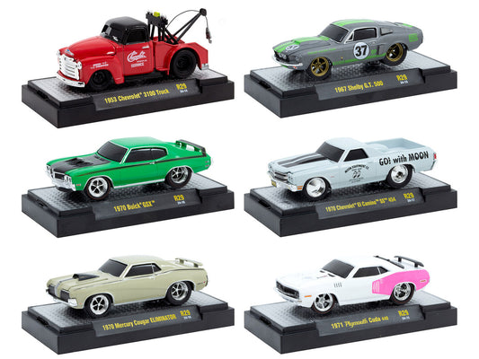 "Ground Pounders" 6 Cars Set Release 29 IN DISPLAY CASES Limited Edition 1/64 Diecast Model Cars by M2 Machines-0