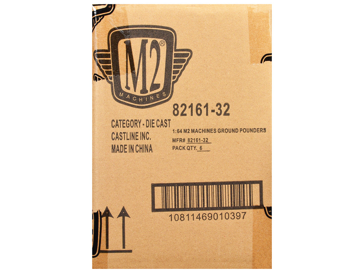 "Ground Pounders" 6 Cars Set Release 32 IN DISPLAY CASES Limited Edition 1/64 Diecast Model Cars by M2 Machines-3