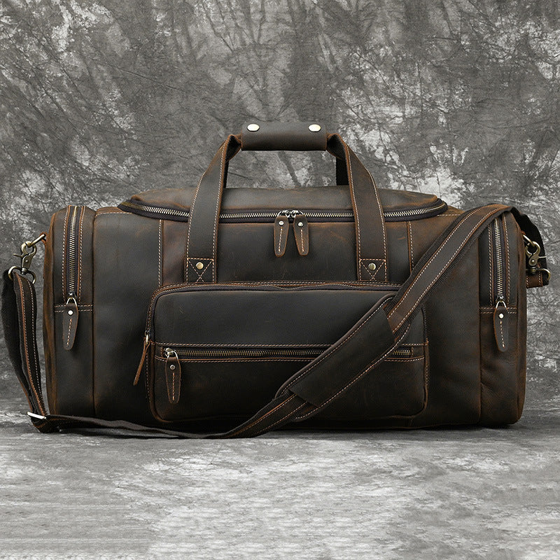 Men's Genuine Leather Handbag Large-Capacity Crossbody Bag CJD