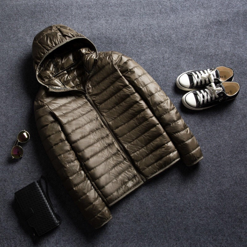 Men's Lightweight Cotton-Padded Jacket with Hood Pi-Mart
