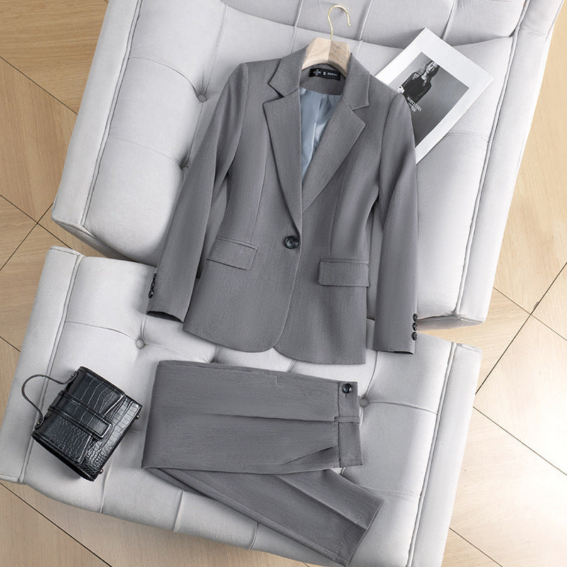 Senior Gray Suit Business Women LadyShow.Store