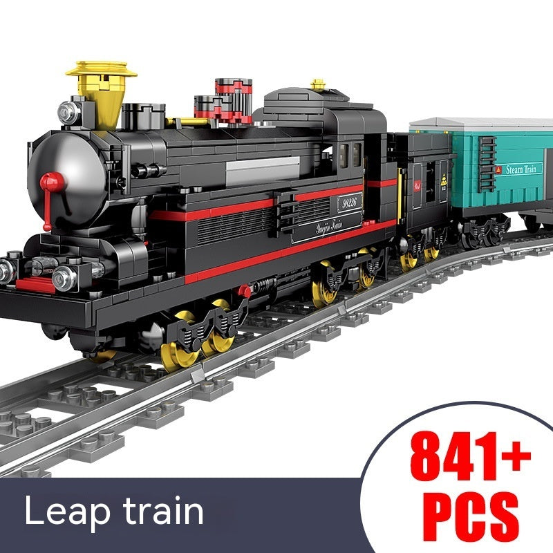 Electric Rail Train Model Children Education Small Particles Assembled Building Block Toys CJD