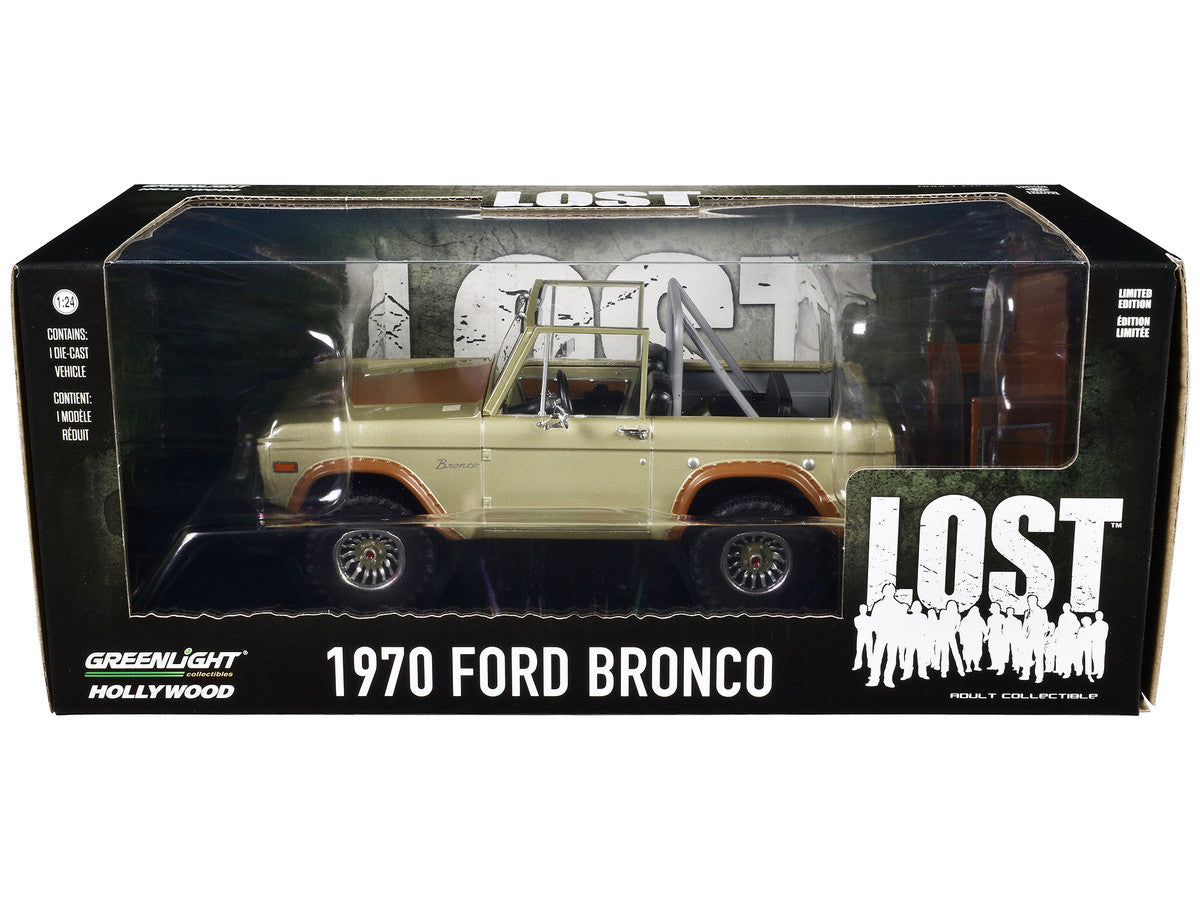 1970 Ford Bronco Gold Metallic with Brown Hood and Top  "Lost" (2004-2010) TV Series "Hollywood" Series 20 1/24 Diecast Model Car by Greenlight Greenlight