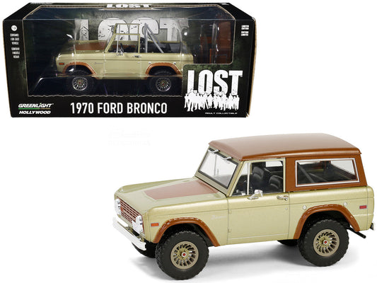 1970 Ford Bronco Gold Metallic with Brown Hood and Top  "Lost" (2004-2010) TV Series "Hollywood" Series 20 1/24 Diecast Model Car by Greenlight Greenlight