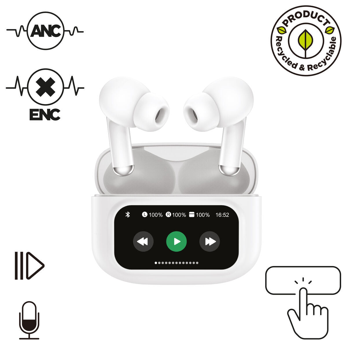 Headphones Muvit MCTWS0007 White-13