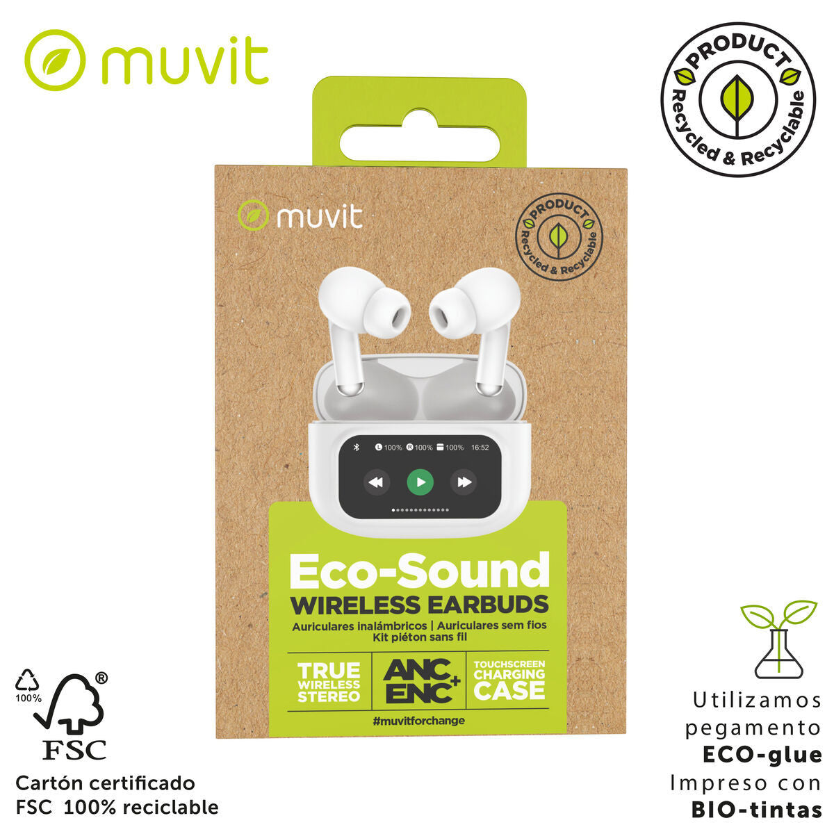 Headphones Muvit MCTWS0007 White-6