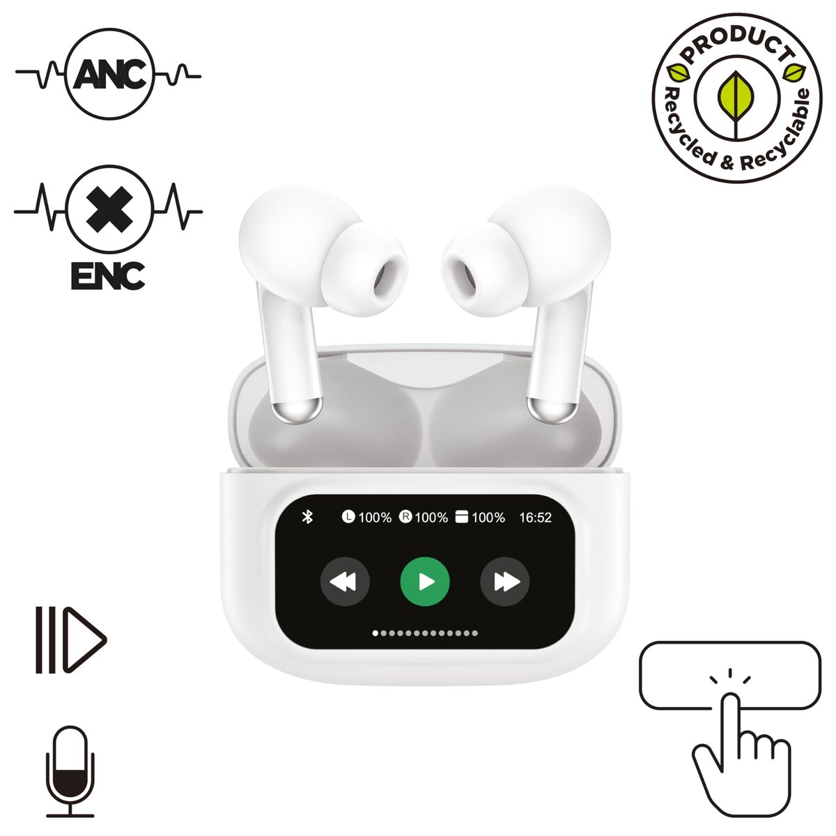 Headphones Muvit MCTWS0007 White-2